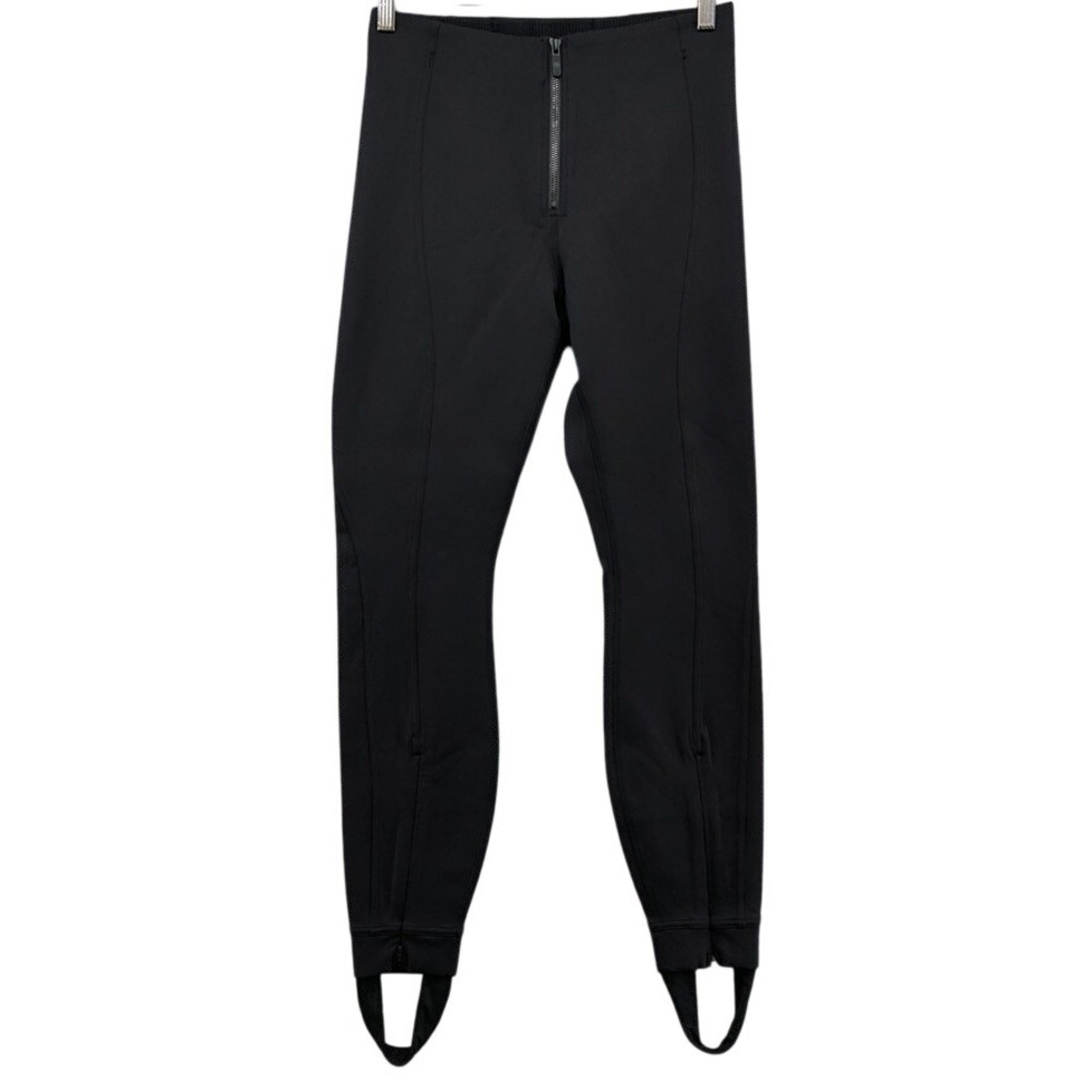 Lululemon Pull-On Zip-Front High-Rise Pant Full Length Black Womens Medium Dance